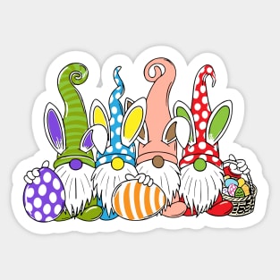 Easter with my Gnomies Bunny Easter Eggs Hunting Sticker